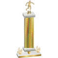 Premium Single Gold Carbon Fiber Fourth Place Soccer Trophy