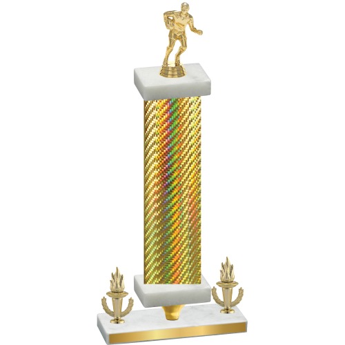 Premium Single Gold Carbon Fiber Victory Rugby Trophy