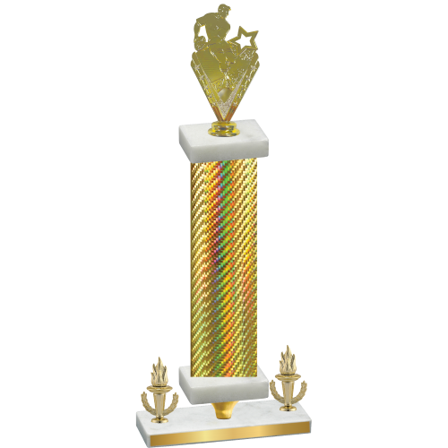 Premium Single Gold Carbon Fiber Victory Rugby Trophy