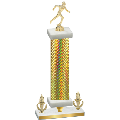 Premium Single Gold Carbon Fiber Victory Running Trophy