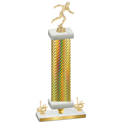 Premium Single Gold Carbon Fiber First Place Running Trophy