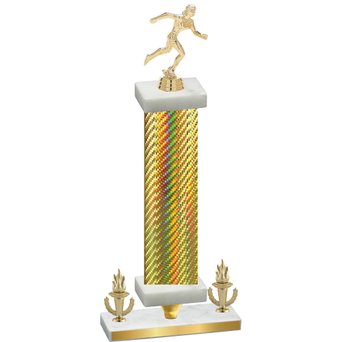 Premium Single Gold Carbon Fiber Victory Running Trophy