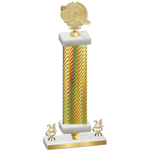 Premium Single Gold Carbon Fiber Year Running Trophy