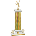 Premium Single Gold Carbon Fiber Year Tennis Trophy