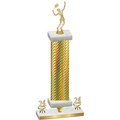 Premium Single Gold Carbon Fiber Year Tennis Trophy