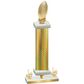 Premium Single Gold Carbon Fiber First Place Football Trophy