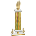 Premium Single Gold Carbon Fiber Victory Football Trophy