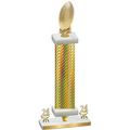 Premium Single Gold Carbon Fiber Year Football Trophy