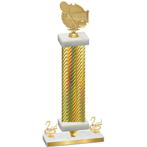 Premium Single Gold Carbon Fiber Second Place Tennis Trophy