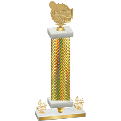 Premium Single Gold Carbon Fiber Fourth Place Tennis Trophy