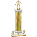 Premium Single Gold Carbon Fiber Year Wrestling Trophy
