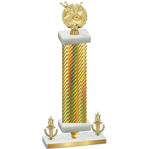 Premium Single Gold Carbon Fiber Victory Bowling Trophy