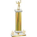 Premium Single Gold Carbon Fiber Fourth Place Volleyball Trophy