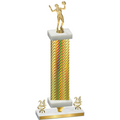 Premium Single Gold Carbon Fiber Year Volleyball Trophy