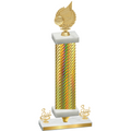 Premium Single Gold Carbon Fiber Third Place Volleyball Trophy