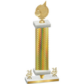 Premium Single Gold Carbon Fiber Year Volleyball Trophy
