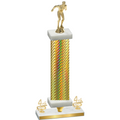 Premium Single Gold Carbon Fiber Fourth Place Swimming Trophy