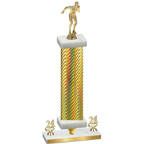 Premium Single Gold Carbon Fiber Year Swimming Trophy