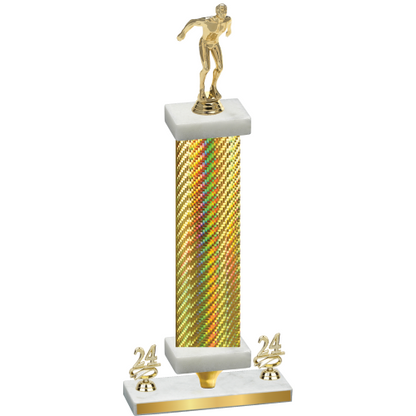 Premium Single Gold Carbon Fiber Year Swimming Trophy
