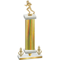 Premium Single Gold Carbon Fiber Victory Football Trophy