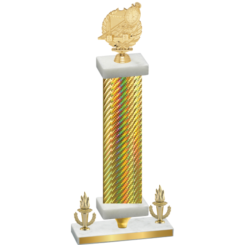 Premium Single Gold Carbon Fiber Victory Swimming Trophy