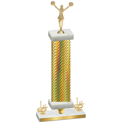 Premium Single Gold Carbon Fiber First Place Cheerleading Trophy