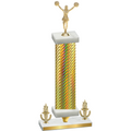 Premium Single Gold Carbon Fiber Victory Cheerleading Trophy