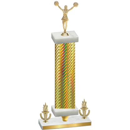 Premium Single Gold Carbon Fiber Victory Cheerleading Trophy