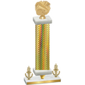 Premium Single Gold Carbon Fiber Victory Cheerleading Trophy