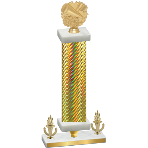 Premium Single Gold Carbon Fiber Victory Cheerleading Trophy