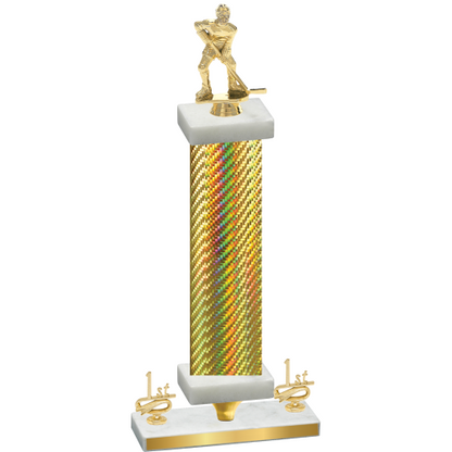 Premium Single Gold Carbon Fiber First Place Hockey Trophy