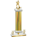 Premium Single Gold Carbon Fiber Year Hockey Trophy