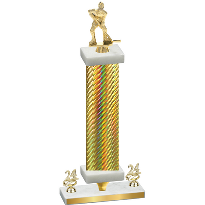 Premium Single Gold Carbon Fiber Year Hockey Trophy