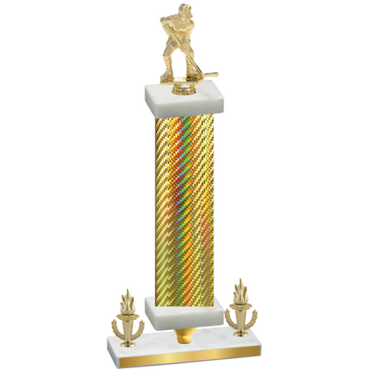 Premium Single Gold Carbon Fiber Victory Hockey Trophy