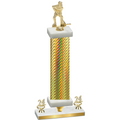 Premium Single Gold Carbon Fiber Year Hockey Trophy