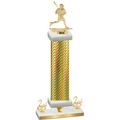 Premium Single Gold Carbon Fiber Second Place Lacrosse Trophy