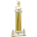 Premium Single Gold Carbon Fiber Victory Lacrosse Trophy
