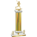 Premium Single Gold Carbon Fiber Year Lacrosse Trophy