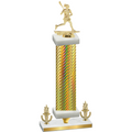 Premium Single Gold Carbon Fiber Victory Lacrosse Trophy
