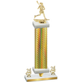 Premium Single Gold Carbon Fiber Year Lacrosse Trophy