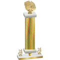 Premium Single Gold Carbon Fiber Year Basketball Trophy