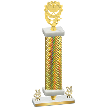 Premium Single Gold Carbon Fiber Year Pickleball Trophy