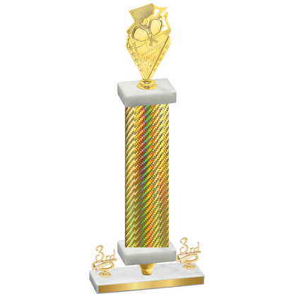 Premium Single Gold Carbon Fiber Third Place Pickleball Trophy