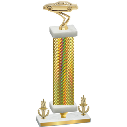 Premium Single Gold Carbon Fiber Victory Cars Trophy