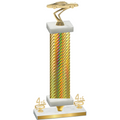 Premium Single Gold Carbon Fiber Fourth Place Cars Trophy