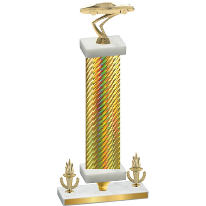 Premium Single Gold Carbon Fiber Victory Cars Trophy