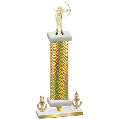 Premium Single Gold Carbon Fiber Victory Archery Trophy