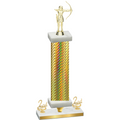 Premium Single Gold Carbon Fiber Second Place Archery Trophy