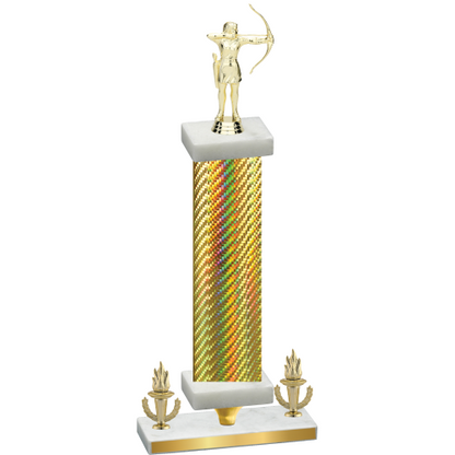 Premium Single Gold Carbon Fiber Victory Archery Trophy