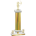 Premium Single Gold Carbon Fiber Year Archery Trophy